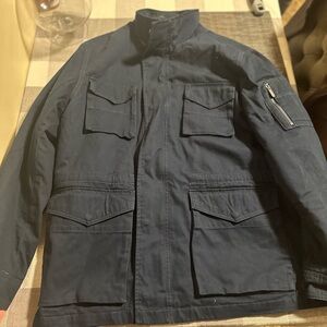 Flag & Anthem Sherpa lined dark blue field jacket men’s L large